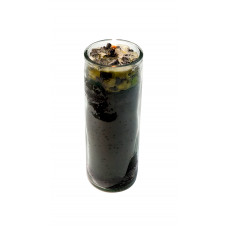 Veladora Negra Cubos Verde Lisa Aromatica