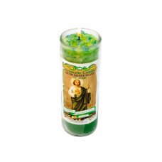 San Judas Tadeo Blanca Y Verde Veladora Aromatica