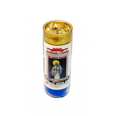 Santisima Muerte Azul Roja Dorado Veladora Aromatica
